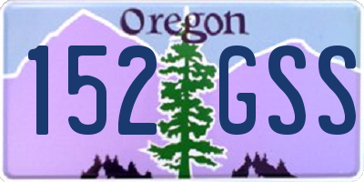 OR license plate 152GSS