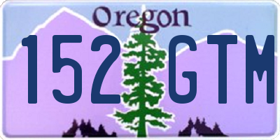 OR license plate 152GTM