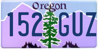 OR license plate 152GUZ