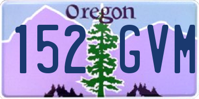 OR license plate 152GVM