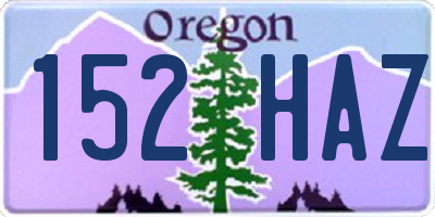 OR license plate 152HAZ