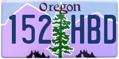 OR license plate 152HBD