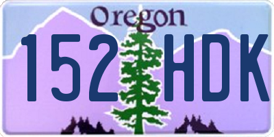 OR license plate 152HDK