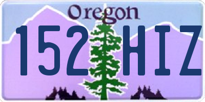 OR license plate 152HIZ