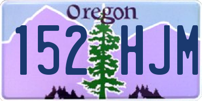 OR license plate 152HJM