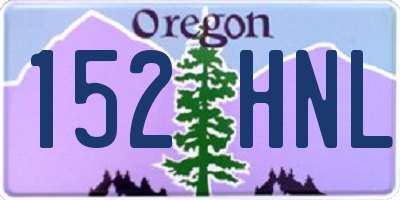 OR license plate 152HNL