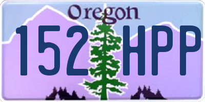 OR license plate 152HPP