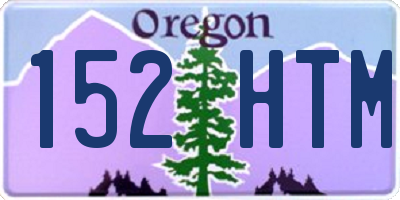 OR license plate 152HTM