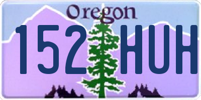 OR license plate 152HUH