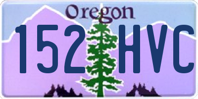 OR license plate 152HVC