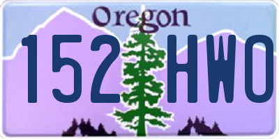 OR license plate 152HWO