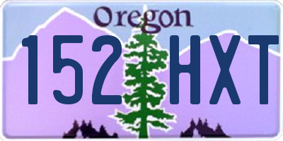 OR license plate 152HXT