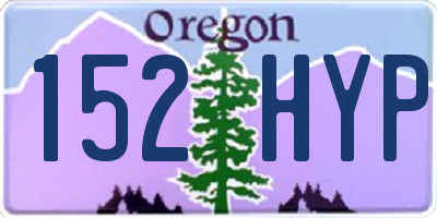 OR license plate 152HYP
