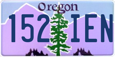 OR license plate 152IEN