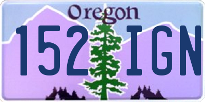 OR license plate 152IGN
