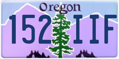 OR license plate 152IIF