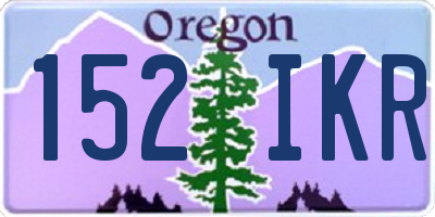 OR license plate 152IKR