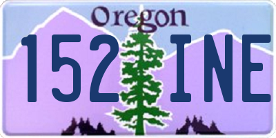 OR license plate 152INE