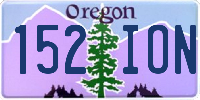 OR license plate 152ION