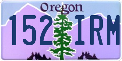 OR license plate 152IRM