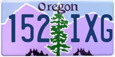 OR license plate 152IXG