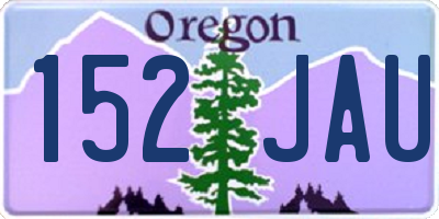 OR license plate 152JAU