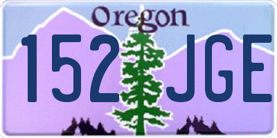 OR license plate 152JGE