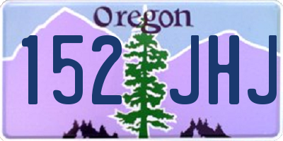 OR license plate 152JHJ