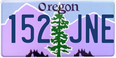 OR license plate 152JNE