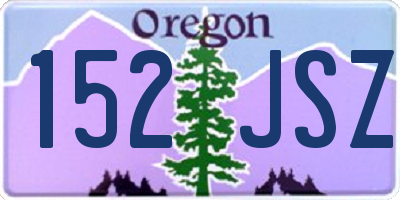 OR license plate 152JSZ