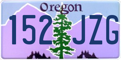 OR license plate 152JZG