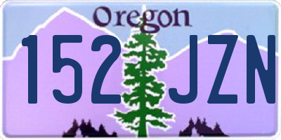 OR license plate 152JZN
