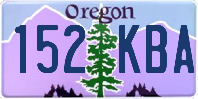 OR license plate 152KBA