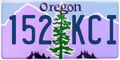 OR license plate 152KCI