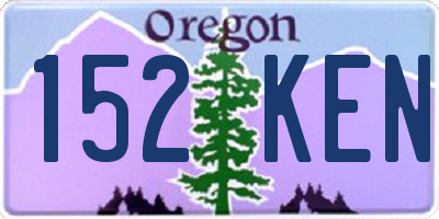 OR license plate 152KEN