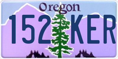 OR license plate 152KER