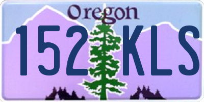 OR license plate 152KLS