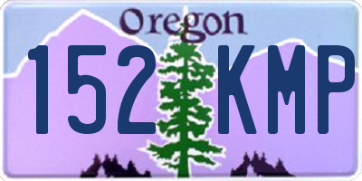 OR license plate 152KMP