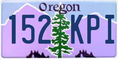 OR license plate 152KPI
