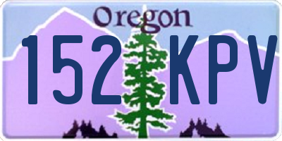 OR license plate 152KPV