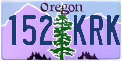 OR license plate 152KRK
