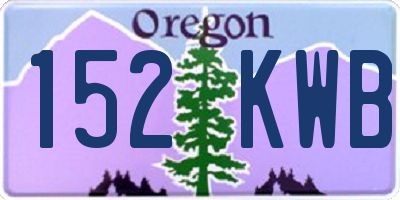 OR license plate 152KWB