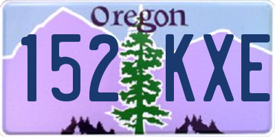 OR license plate 152KXE