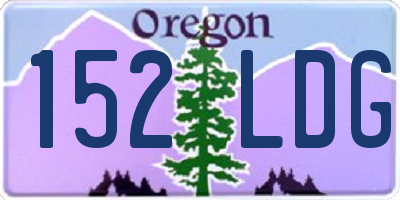 OR license plate 152LDG
