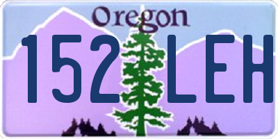 OR license plate 152LEH