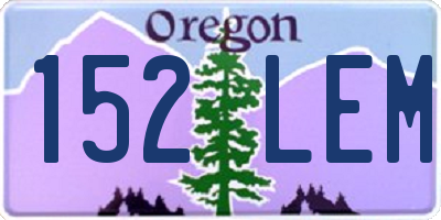 OR license plate 152LEM