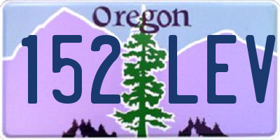 OR license plate 152LEV
