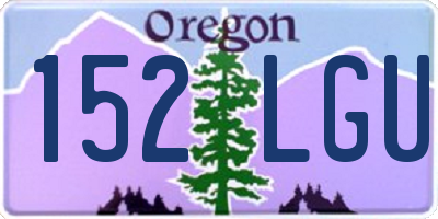 OR license plate 152LGU