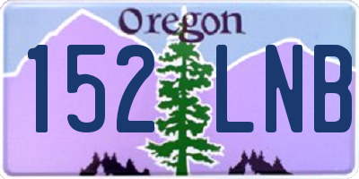 OR license plate 152LNB