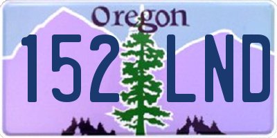 OR license plate 152LND